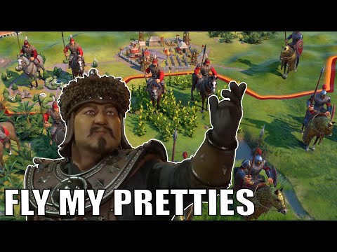 Civ 6 | Swarms Of Mongolian Cavalry - FLY MY PRETTIES (#2 Mongolia Deity Civilization VI)