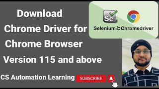How to download Chromedriver.exe for Chrome Browser 115 and above in S