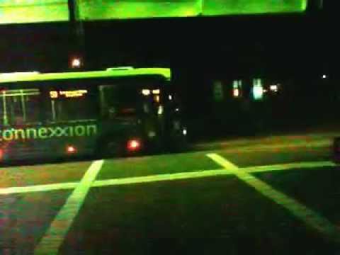 Connexxion Bus komt aan in Dokkum Station en gaat op lijn 50 naar Leeuwarden NS Bussstaion