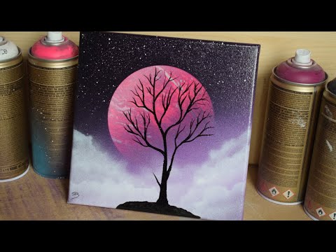 Pink Planet - Spray Paint Art