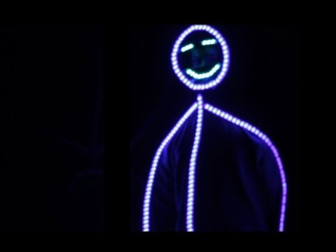 Stickman LED suit with face