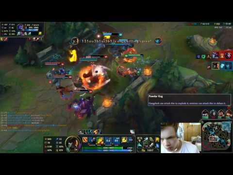 Nukeduck - Gangplank QUADRAKILL - Patch 6.9 Ranked