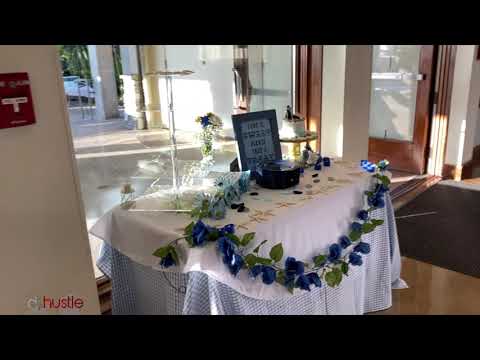 Drone Intro Mitch & Cass Wedding Reception At Powerhouse Park In Del Mar DJ Hustle Hustle Events