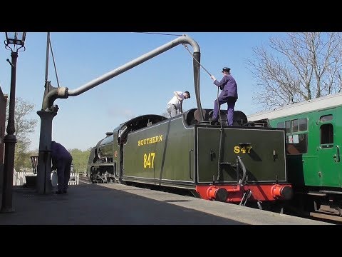 Bluebell Railway locomotive Southern 847 in Sheffield Park