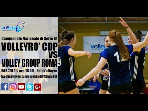 ore 18.30 - Campionato serie B1: Volleyrò CDP / Volley Group Roma