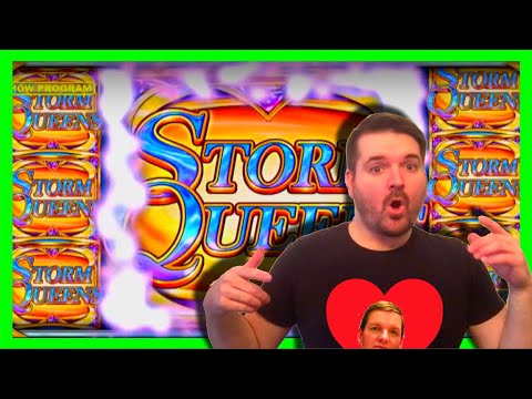 MASSIVE WIN!  LANDING A FULL SCREEN Of Wilds on Storm Queen Slot Machine W/ SDGuy1234
