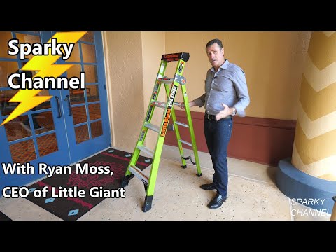 Little Giant King Kombo Fiberglass Ladder Perfect for Electricians, 350 lb Duty Rating