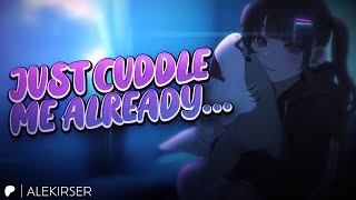 ASMR || Clingy Girlfriend Can't Sleep Without Cuddling You [Thunderstorm] [Making Up After A Fight]