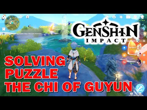 The Chi of Guyun - Search for fragments near the Geo Statues quest | Genshin Impact - PC