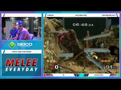 Shine 2018 SSBM - Rik (Fox) Vs. Captain Faceroll (Sheik) Smash Melee R2 Pools