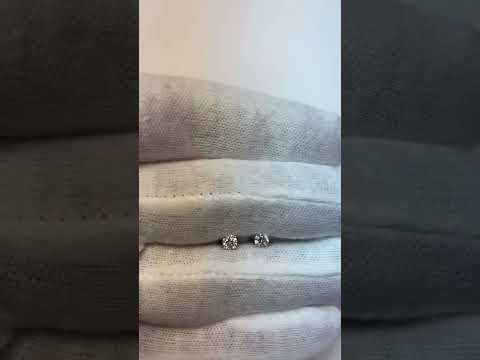 Diamond White Gold Stud Earrings 0.50 Ct. Solitaire