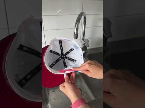 How to clean the sweatband on your cap #shorts #cap #newera