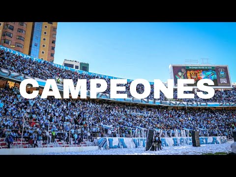 "GRAN FINAL CLUB BOLIVAR vs the strongest 3-0  / RECIBIMIENTO / CAMPEONES" Barra: La Vieja Escuela • Club: Bolívar