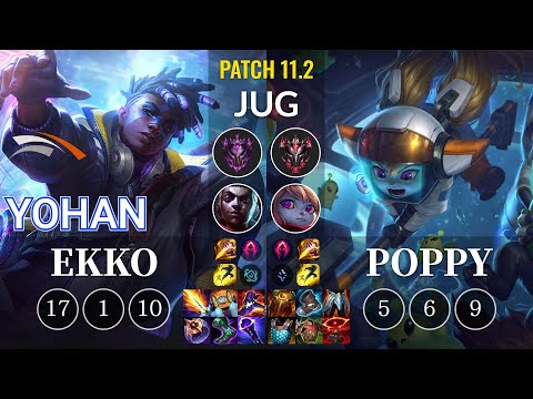 HLE yoHan Ekko vs Poppy Jungle - KR Patch 11.2