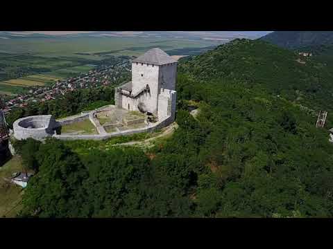 Drone Shot of Вршачка кула, Vršačka kula, Vršac Tower aka Vršac Castle Вршачки замак Serbia