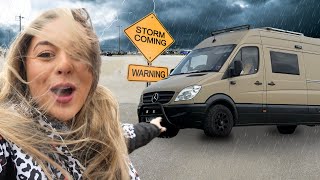 Living Full Time in a Van During a SEVERE STORM | Van Life Ireland