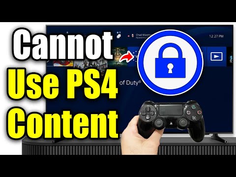 Cannot Use Content Ps4