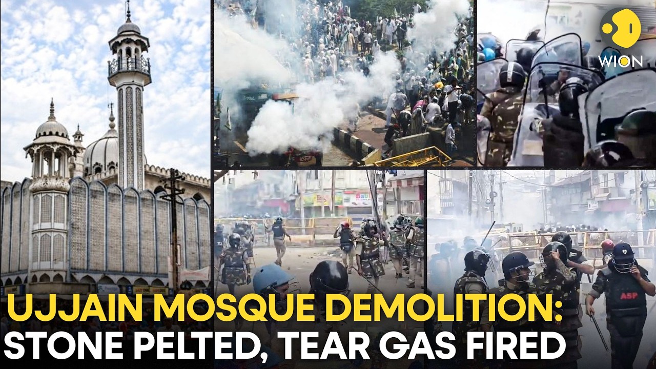 Ujjain Mosque Demolition LIVE: Police Fired Tear Gas After Stone-Pelting Near Shahi Masjid | WION