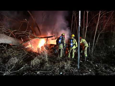 Lancaster Township Vehicle Accident with Fire January 31, 2021