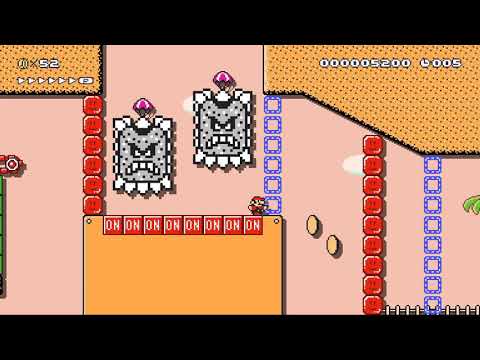 Auto Switch Desert! - Super Mario Maker 2 - Course World Gameplay