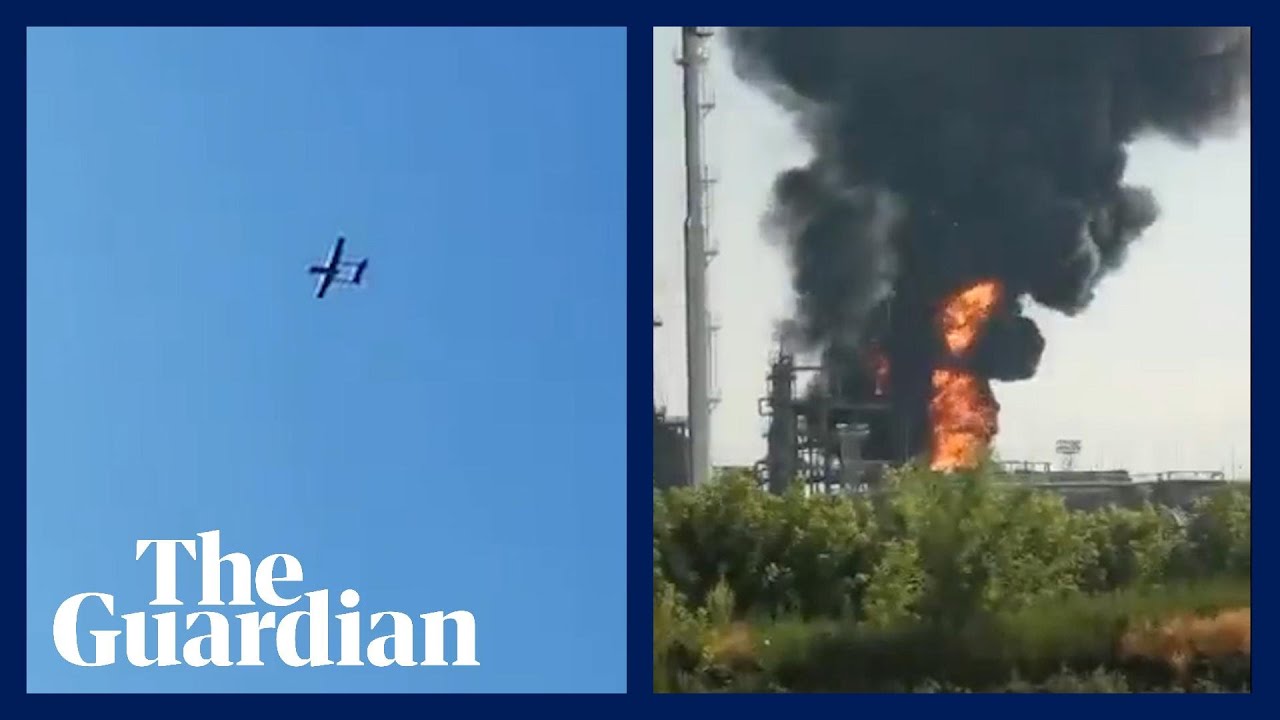 Footage purports to show Ukrainian drone striking oil refinery in Russia