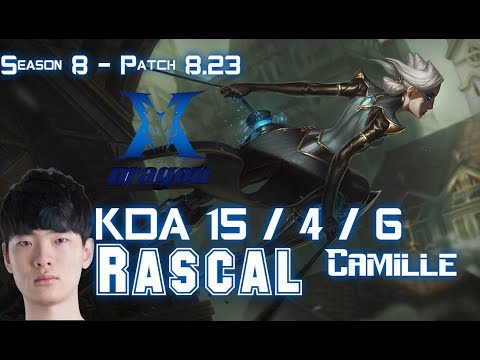 KZ Rascal CAMILLE vs POPPY Top - Patch 8.23 KR Ranked