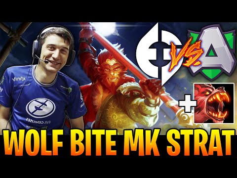 👉 ARTEEZY Monkey King in a Strat With Lycan's Wolf Bite - EG vs ALIANCE - Amazing Dota 2 - TI10