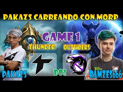 THUNDER AWAKEN vs OUTSIDERS [GAME 1] BO2 - RAMZES666 VS PAKAZS - PGL Arlington Major 2022 DOTA 2