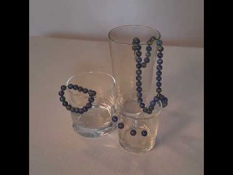 фото лазурит-натуральный камень бусы браслет чокер кулон оберег красная нить от сглаза с камнем 0