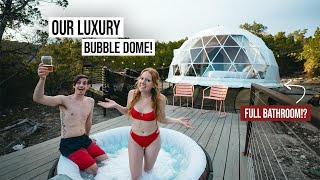 The Best LUXURY GLAMPING Ever!! 😍 Our Desert Dome House TOUR + Delicious Texas Food