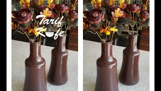 Cam Şişeden Vazo Yapımı