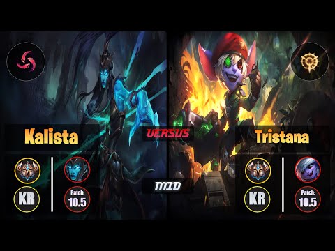 Challenger KALISTA [Hail of Blades] (Mid) VS  TRISTANA - Challenger KR Patch 10.5