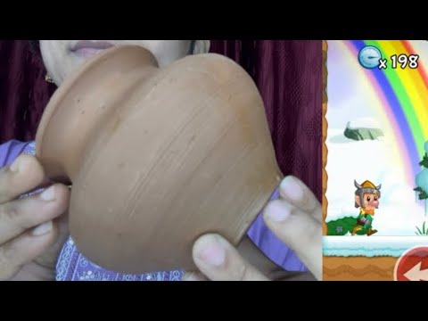 New video crunch thick clay pot eating crunch swallow hina entertainment vlogs