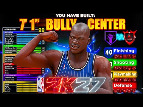 The BEST CENTER BUILD in NBA 2K27! NO WEAKNESSES! BEST BUILD NBA 2K27