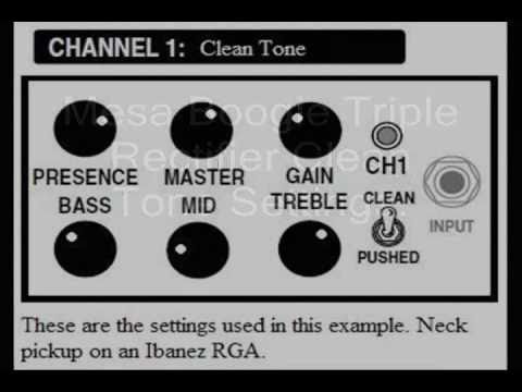 Guitar Amp Settings:Mesa Boogie Triple Rectifier Amp Clean Tone Settings