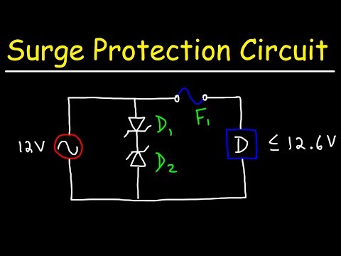 High Voltage Surge Protection Transient Suppressor Circuit Using Zener Diodes & Fuses