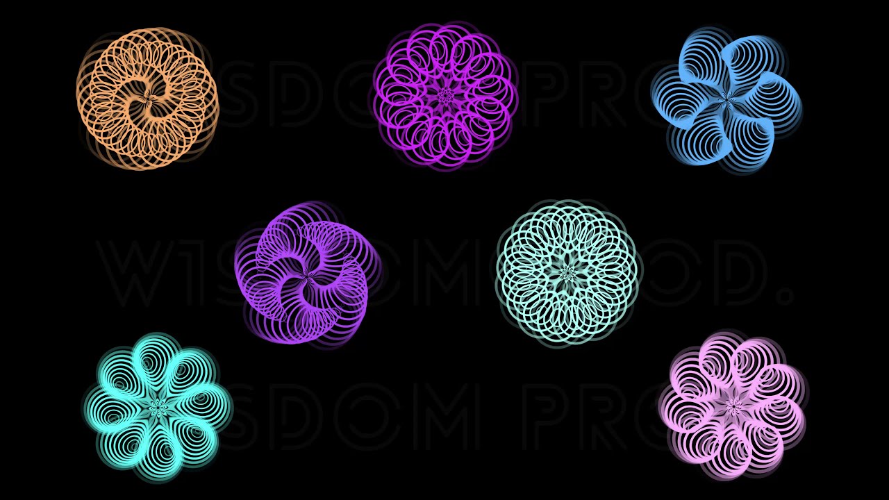 Abstract Digital Floral Decorative Animations