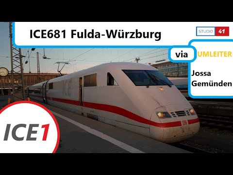 Fulda-Würzburg *ICE681* (ICE2 II BR402) Führerstandsmitfahrt/Cabride [Umleiter]