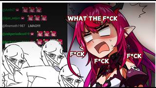 Chat is losing it as IRyS keep dropping f bom everywhere