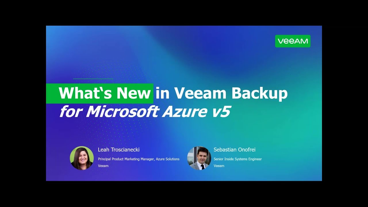 What’s NEW in Veeam Backup for Microsoft Azure v5 video