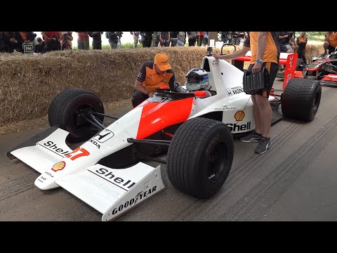 Thumbnail for Mika Hakkinen Driving Ayrton Senna's Orginal McLaren MP4/5B F1 Car @ Goodwood Festival of Speed! by McLaren MP4/5
