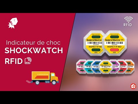 Indicateur de choc Shockwatch RFID pour colis et emballages