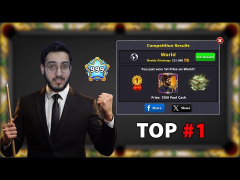 FINALLY WORLD TOP DONE 999 LEVEL 8 BALL POOL 😱‼️