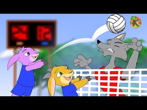 Der Wolf und Die Sieben Geißlein Spielen Volleyball | KONDOSAN Deutsch - Märchen für Kinder