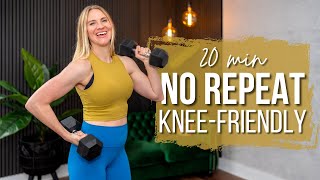 20 min. NO REPEAT Lower Body Strength Training | NO LUNGES, NO SQUATS