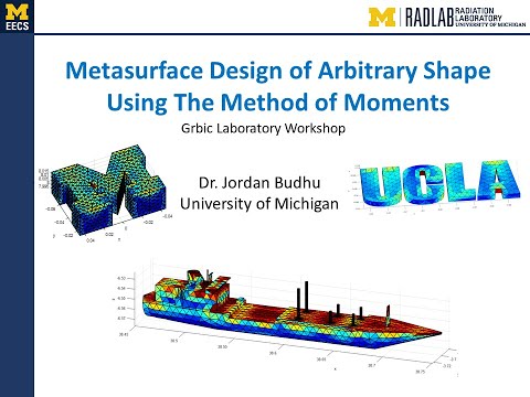 Seminar on 3D Method of Moments for Arbitrary Shaped Metasurfaces Using RWG Basis by Dr Jordan Budhu
