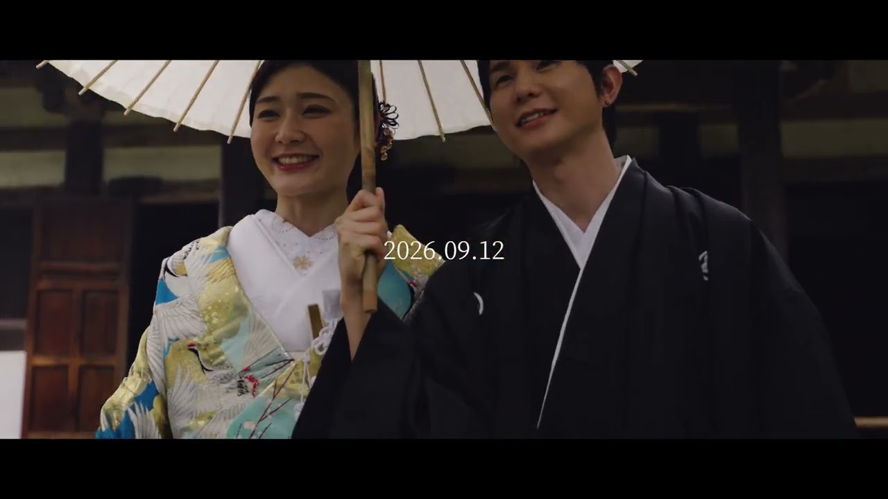 海外カップル×日本庭園｜色打掛で彩る美しいウェディングフォト