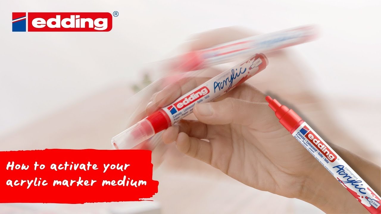 Set markere acrilice Edding 5100, varf 2-3 mm, culori pastel, 5 bucati/set