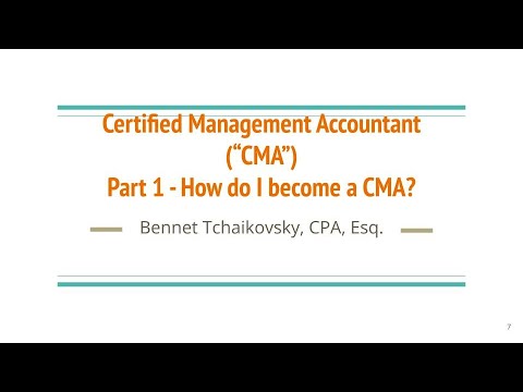 Certified Management Accountant ("CMA") - Part 1 - How do I become a CMA?