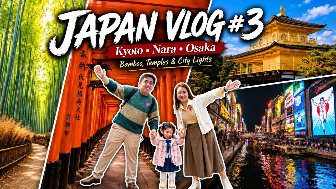 Japan Travel | Day 3: Nara, Kyoto & Osaka Adventure thumbnail